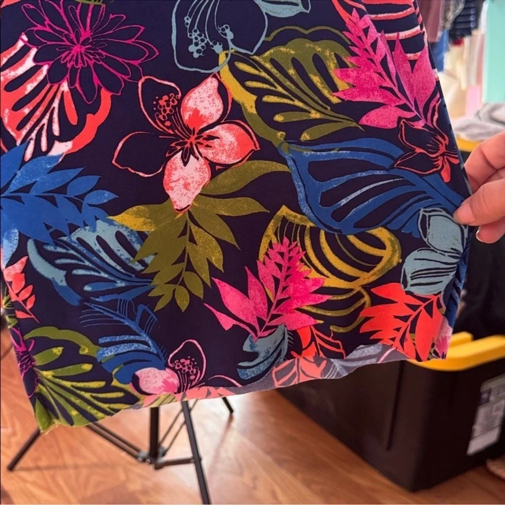 EST. 1946 (cato)Tropical Floral Wide-Leg Pants size small